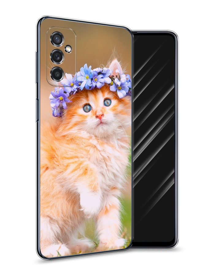 

Чехол Awog на Samsung Galaxy M52 / Самсунг M52 "Рыжий кот в венке", Разноцветный, 2104350-1