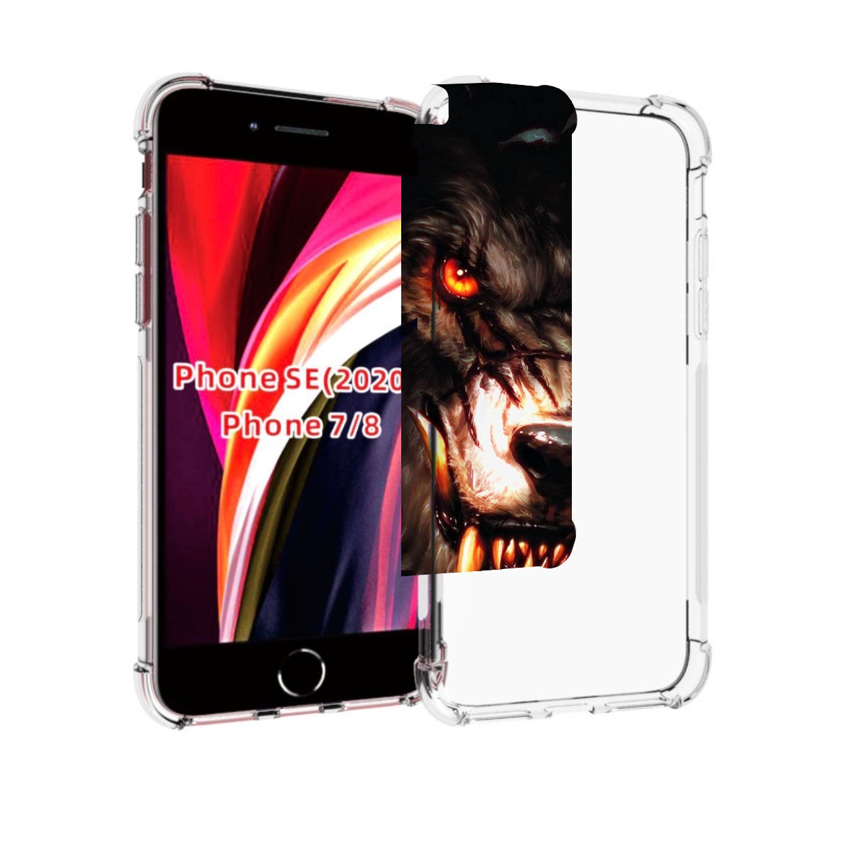

Чехол MyPads злой голодный волк мужской для iPhone 7 4.7 / iPhone 8 / iPhone SE 2, Прозрачный, Tocco