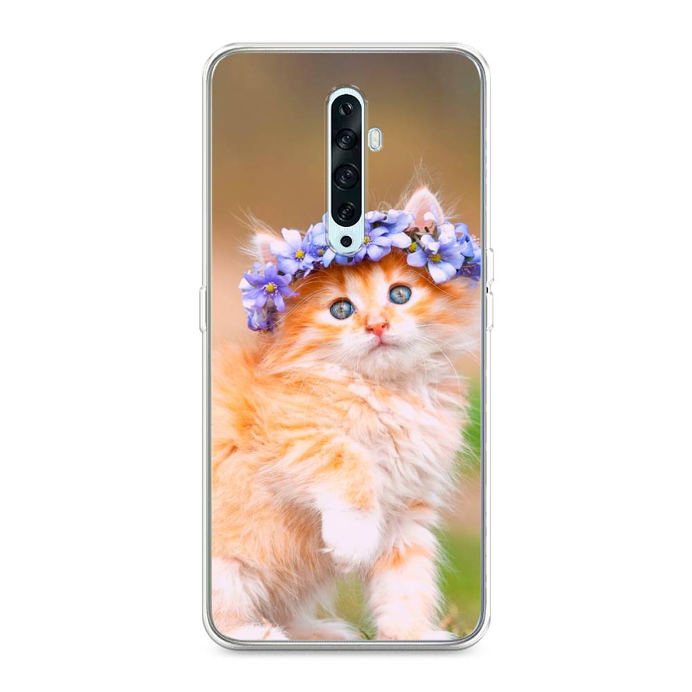 

Чехол Awog на Oppo Reno 2Z "Рыжий кот в венке", Разноцветный, 251850-1