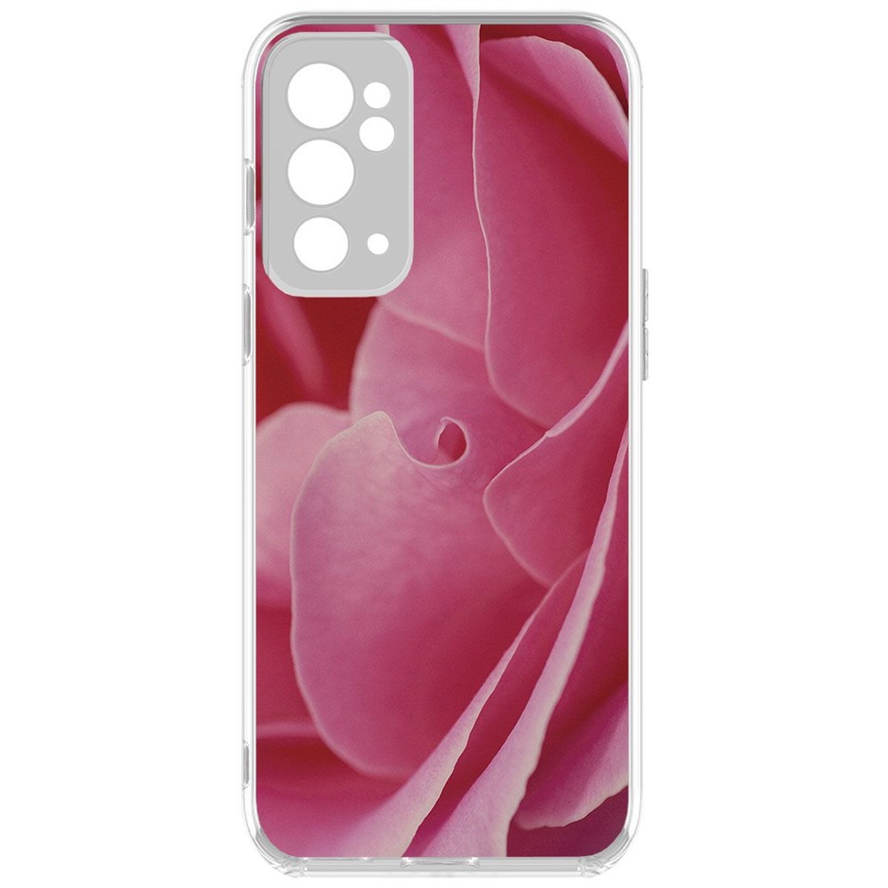 

Чехол-накладка Krutoff Clear Case Лепестки для OnePlus 9RT, Прозрачный