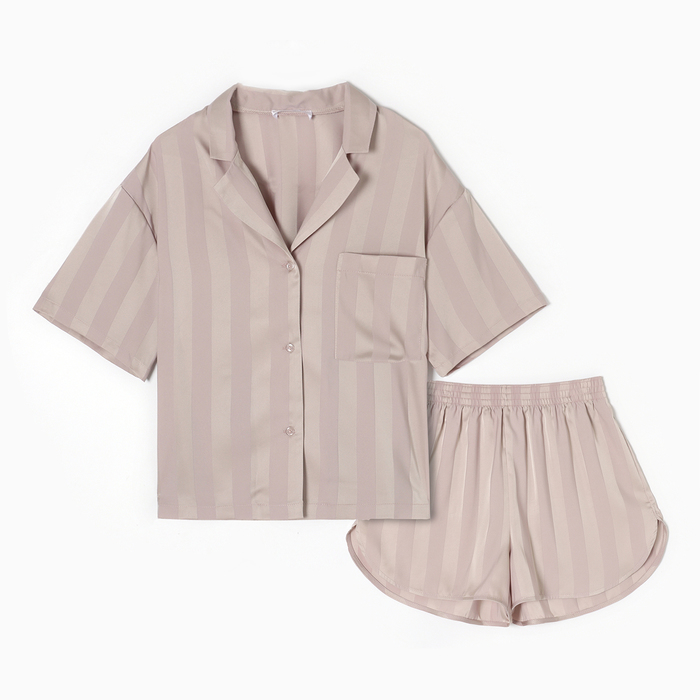 

Пижама женская KAFTAN Вырез бежевая 48-50 RU, Бежевый, Вырез