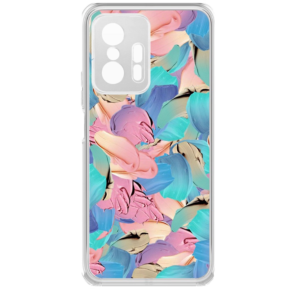 

Чехол-накладка Krutoff Clear Case Абстракт краска для Xiaomi 11T, Прозрачный