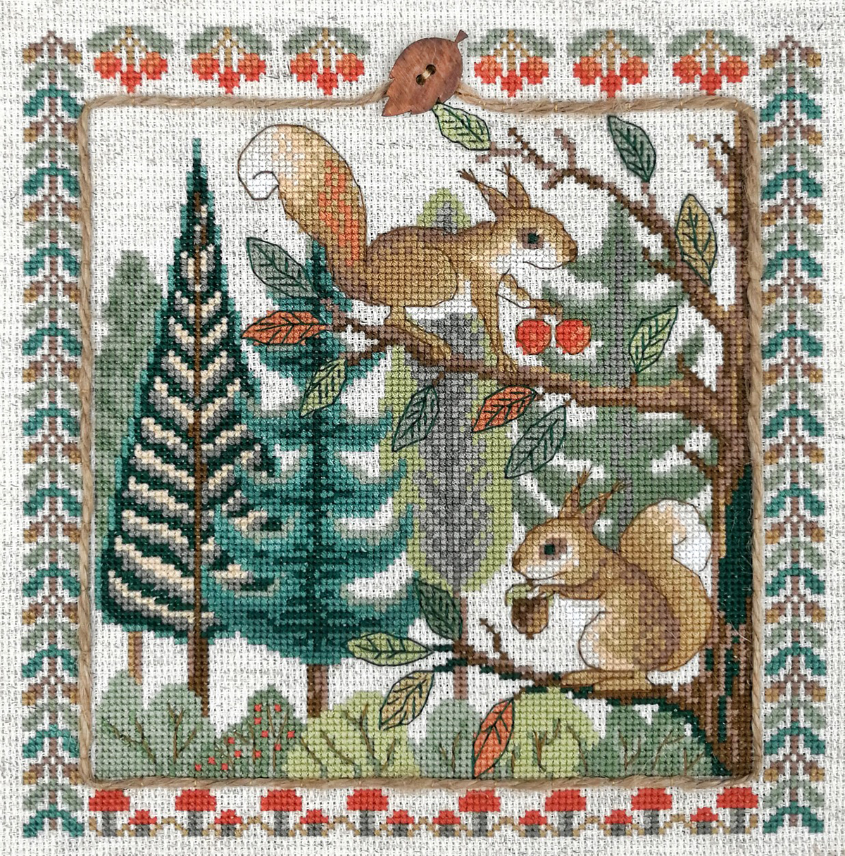

Вышивка крестом Марья Искусница Белки, 20x20 см, Белки