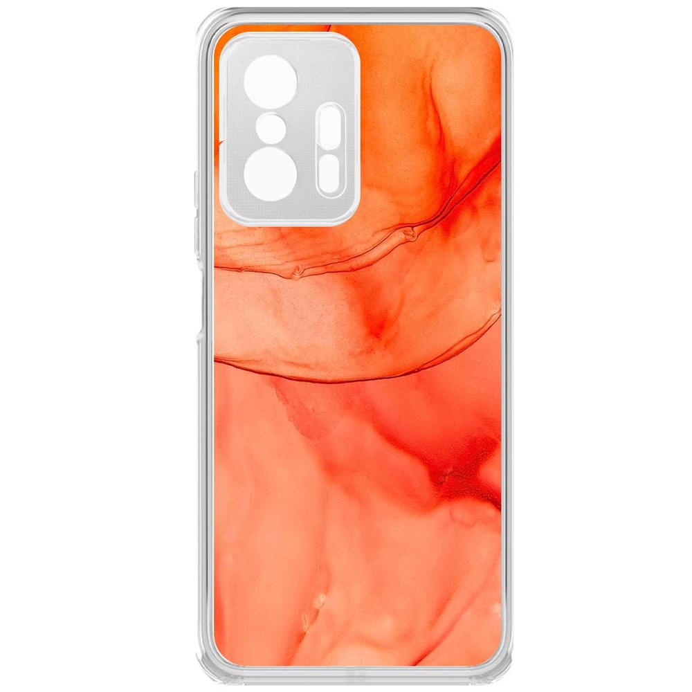 

Чехол-накладка Krutoff Clear Case Абстракт оранж для Xiaomi 11T Pro, Прозрачный