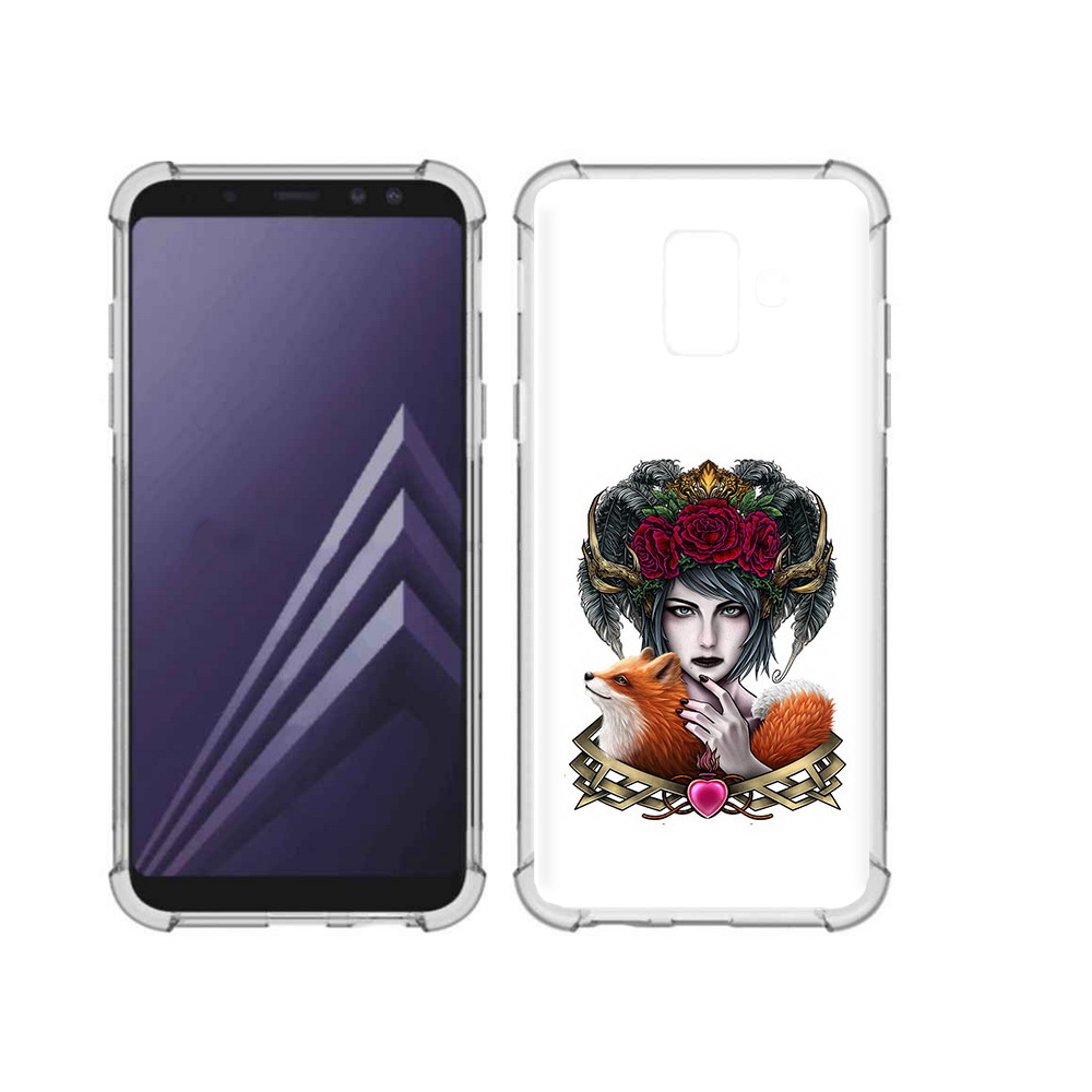 

Чехол MyPads Tocco для Samsung Galaxy A6 (2018) девушка с лисой (PT111558.582.314), Прозрачный, Tocco