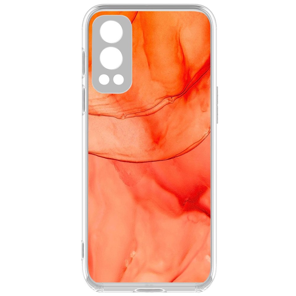 

Чехол-накладка Krutoff Clear Case Абстракт оранж для OnePlus Nord 2 5G, Прозрачный