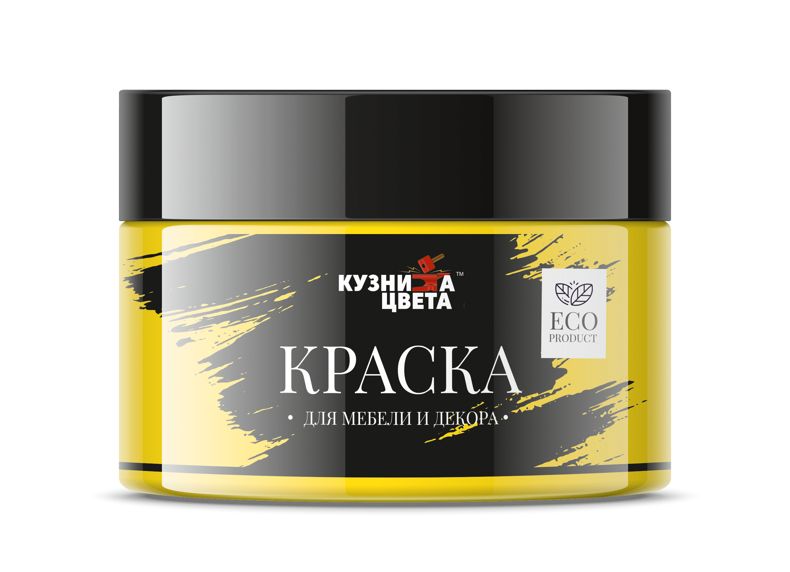 

Краска для мебели Кузница Цвета желтая 0,25л, Желтый, желтый