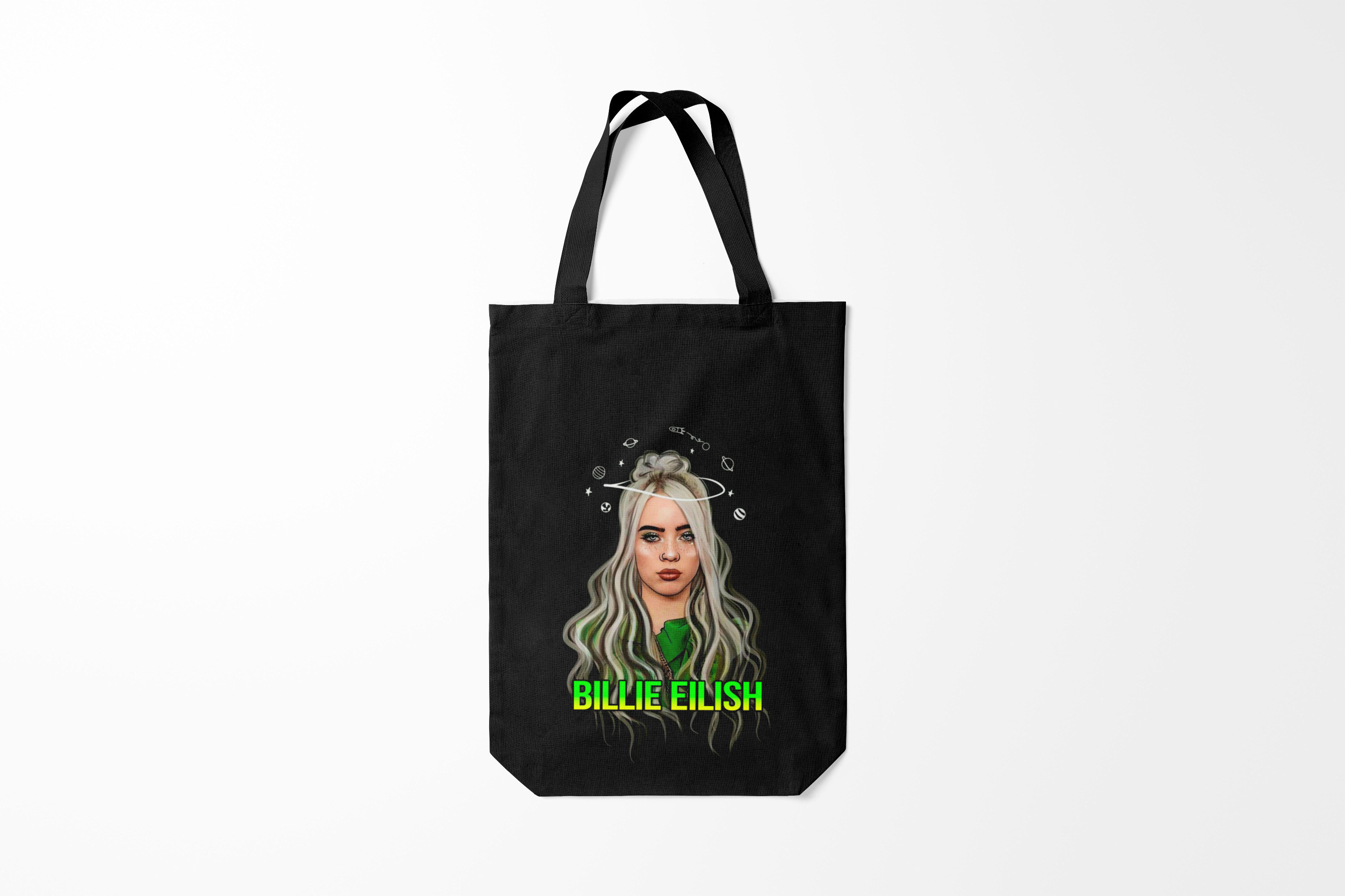 

Сумка шoппер унисекс Burnettie Billie Eilish Black, бордовый, Billie Eilish Black