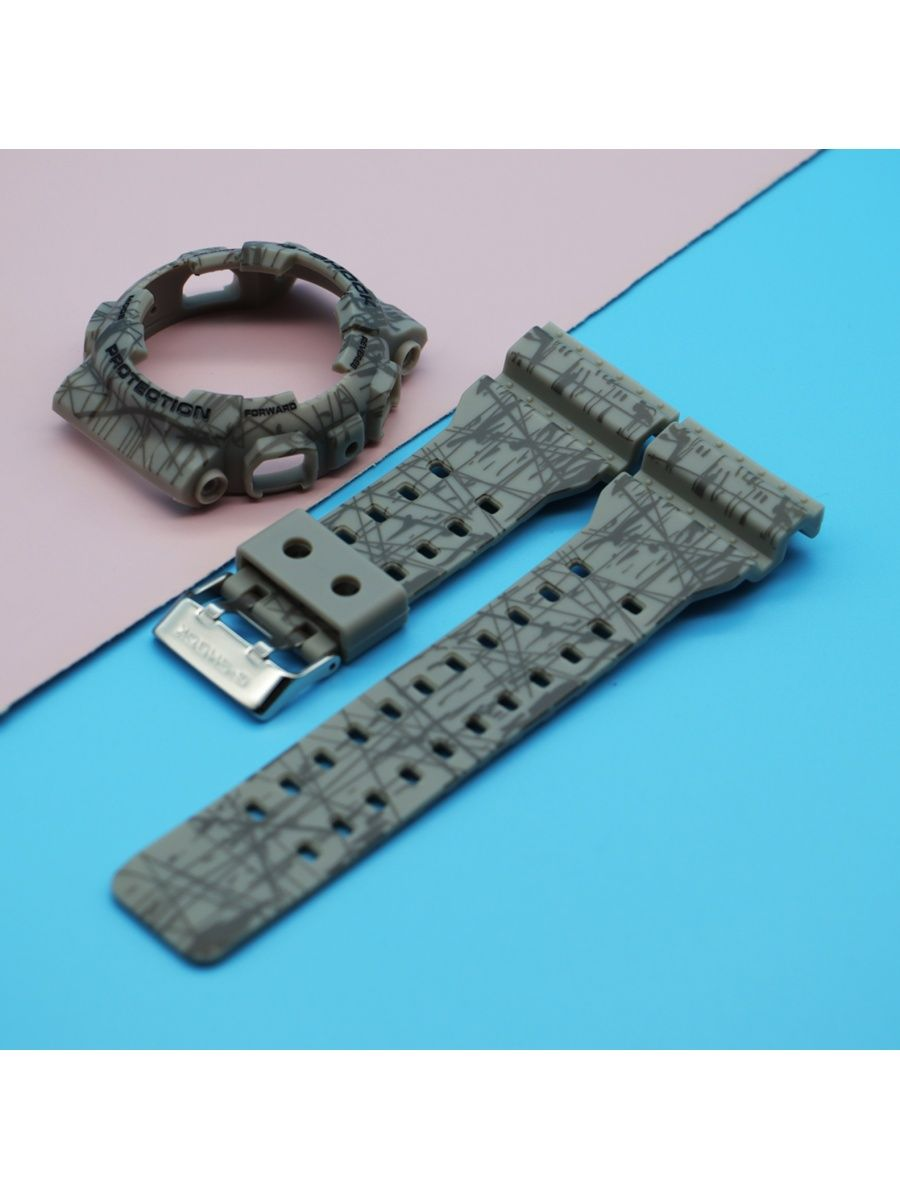 

Ремешок с корпусом унисекс Watch Band CASE G-SHOCK GA-100 серый, CASE G-SHOCK GA-100