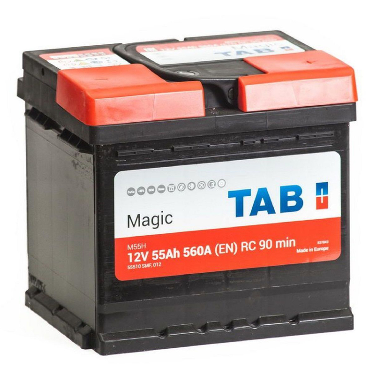 фото Аккумулятор легковой "tab" magic mf (55 ач о/п) tab batteries