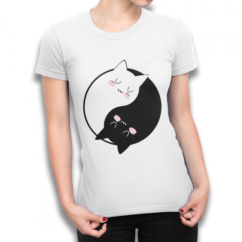 

Футболка женская Dream Shirts Коты Инь Янь белая M, Белый, Коты Инь Янь
