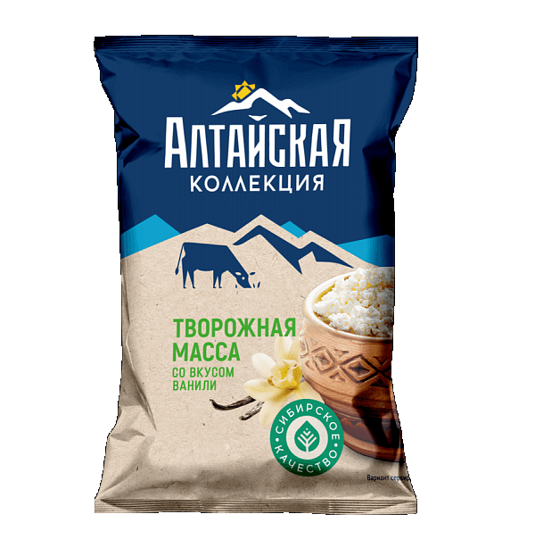 

Масса творожная Алтайская коллекция со вкусом ванили, 7,5%, 180 г