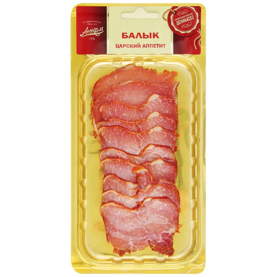 

Балык сырокопчёный Анком Царский аппетит, свиной, нарезка, 100 г