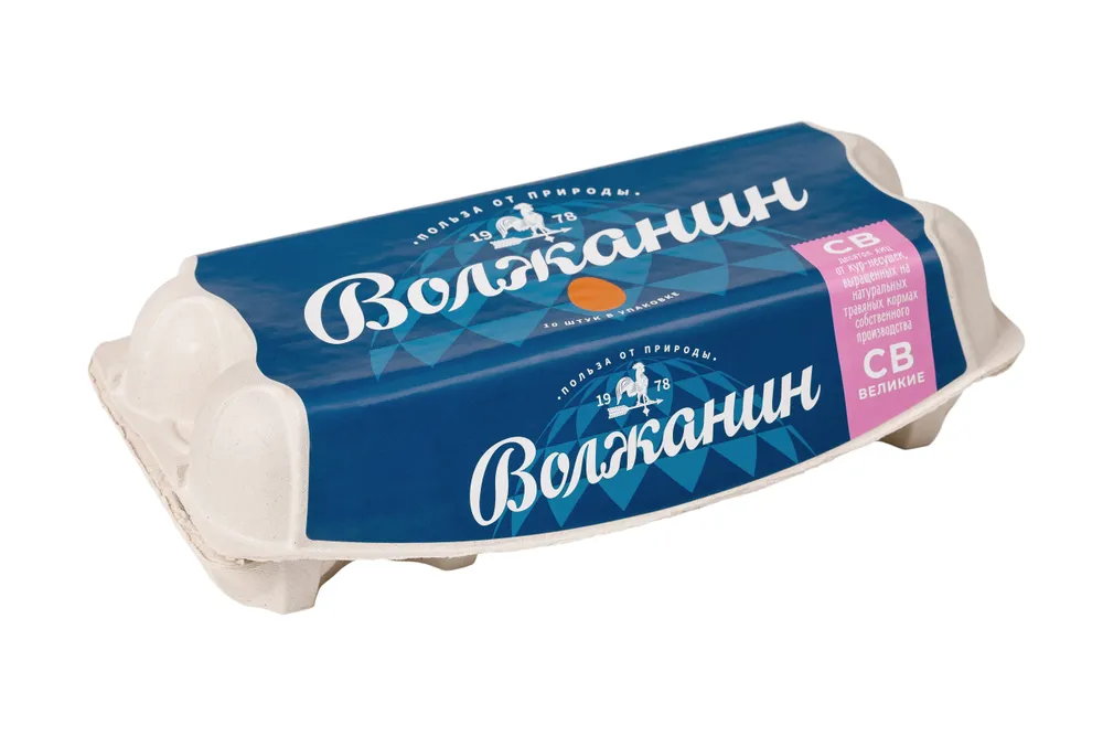 Яйцо куриное Волжанин СВ, 10 шт.
