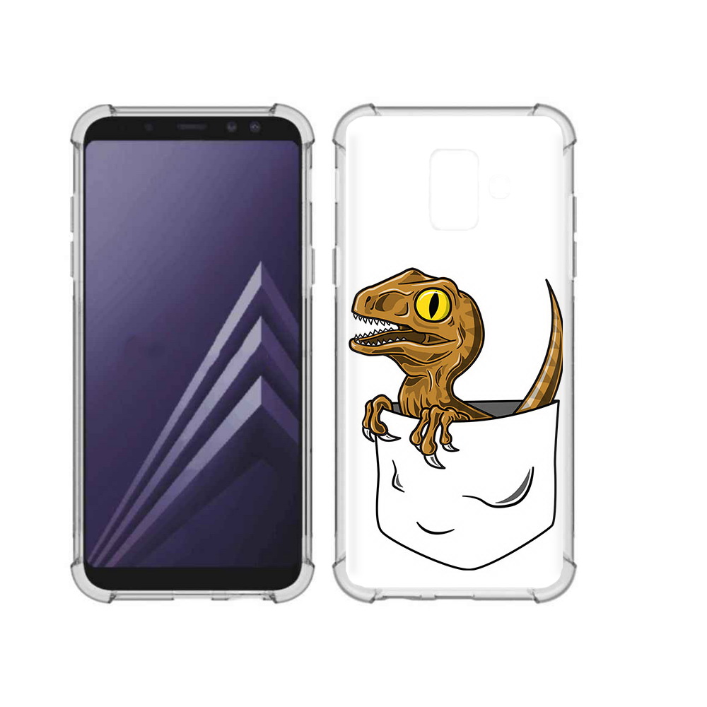 

Чехол MyPads Tocco для Samsung Galaxy A6 (2018) динозавр в кармане (PT111558.582.327), Прозрачный, Tocco