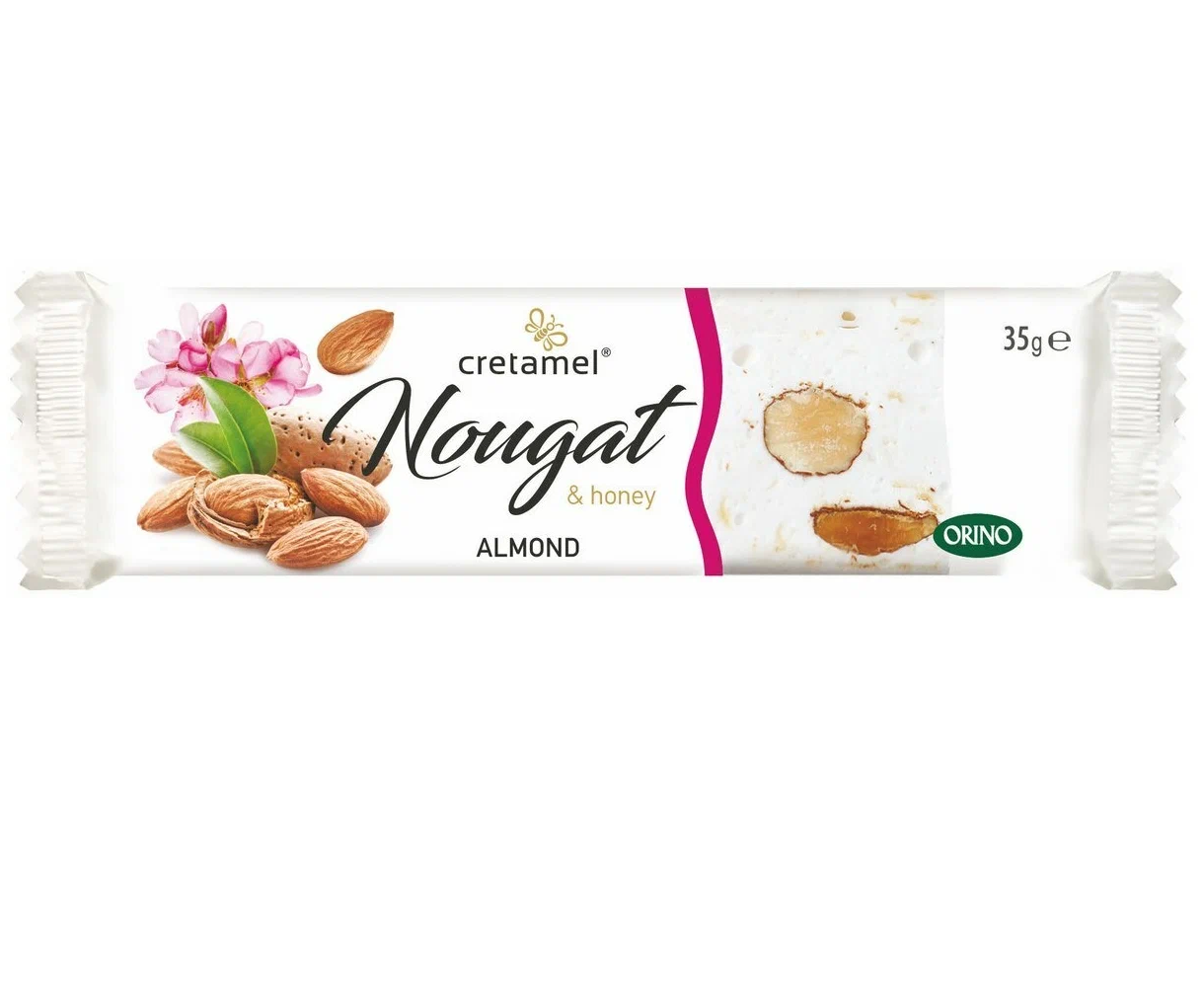 фото Из греции: батончик cretamel nuga fine nougat bar с миндалём, 70 г