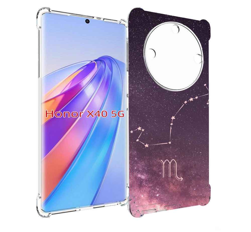 

Чехол MyPads знак зодиака скорпион 4 для Honor X40, Прозрачный, Tocco