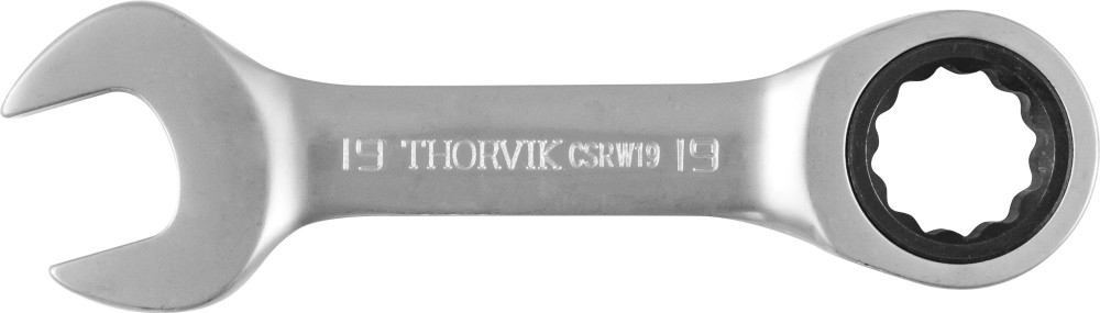 

Thorvik CSRW19 Ключ гаечный комбинированный трещоточный короткий, 19 мм