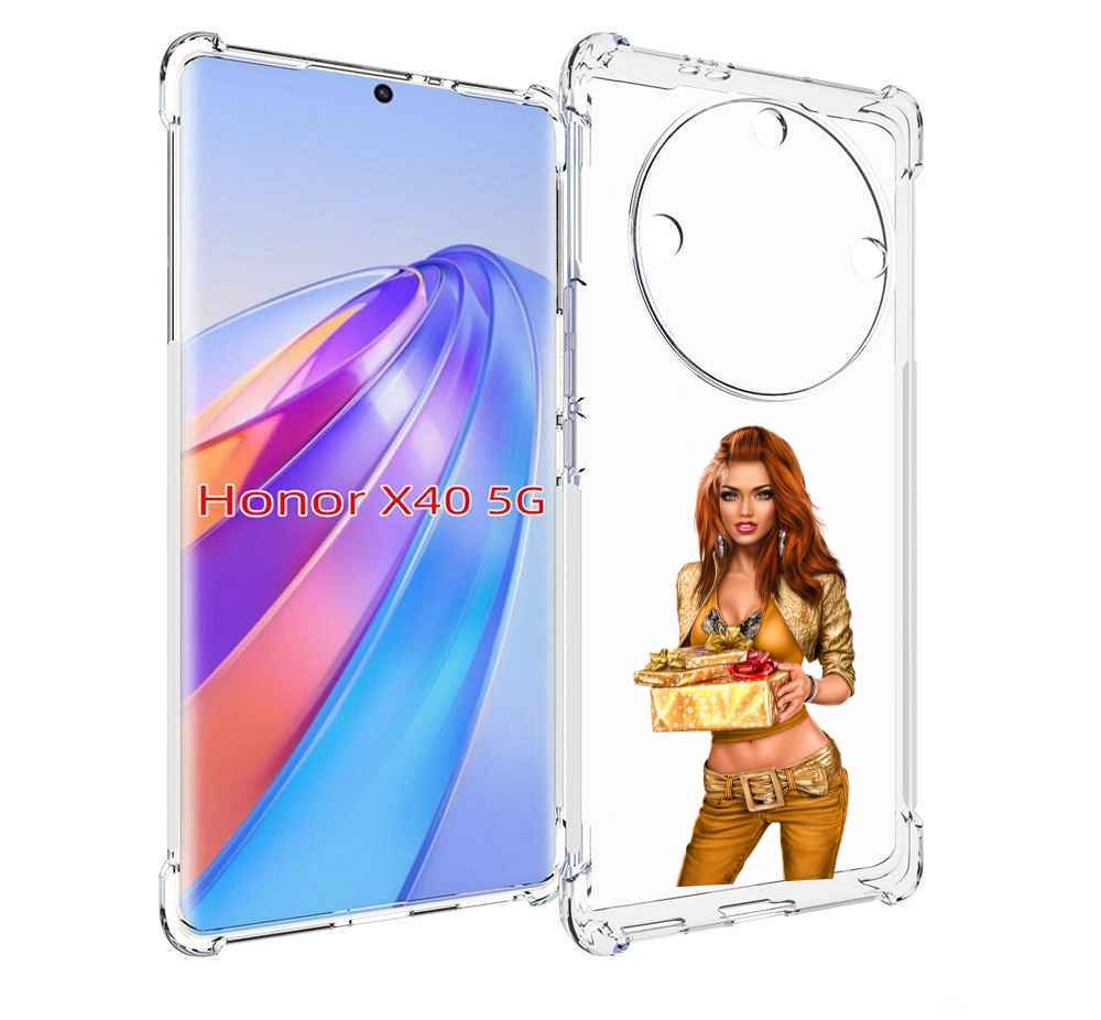 

Чехол MyPads золотая-девочка-с-подарком женский для Honor X40, Прозрачный, Tocco
