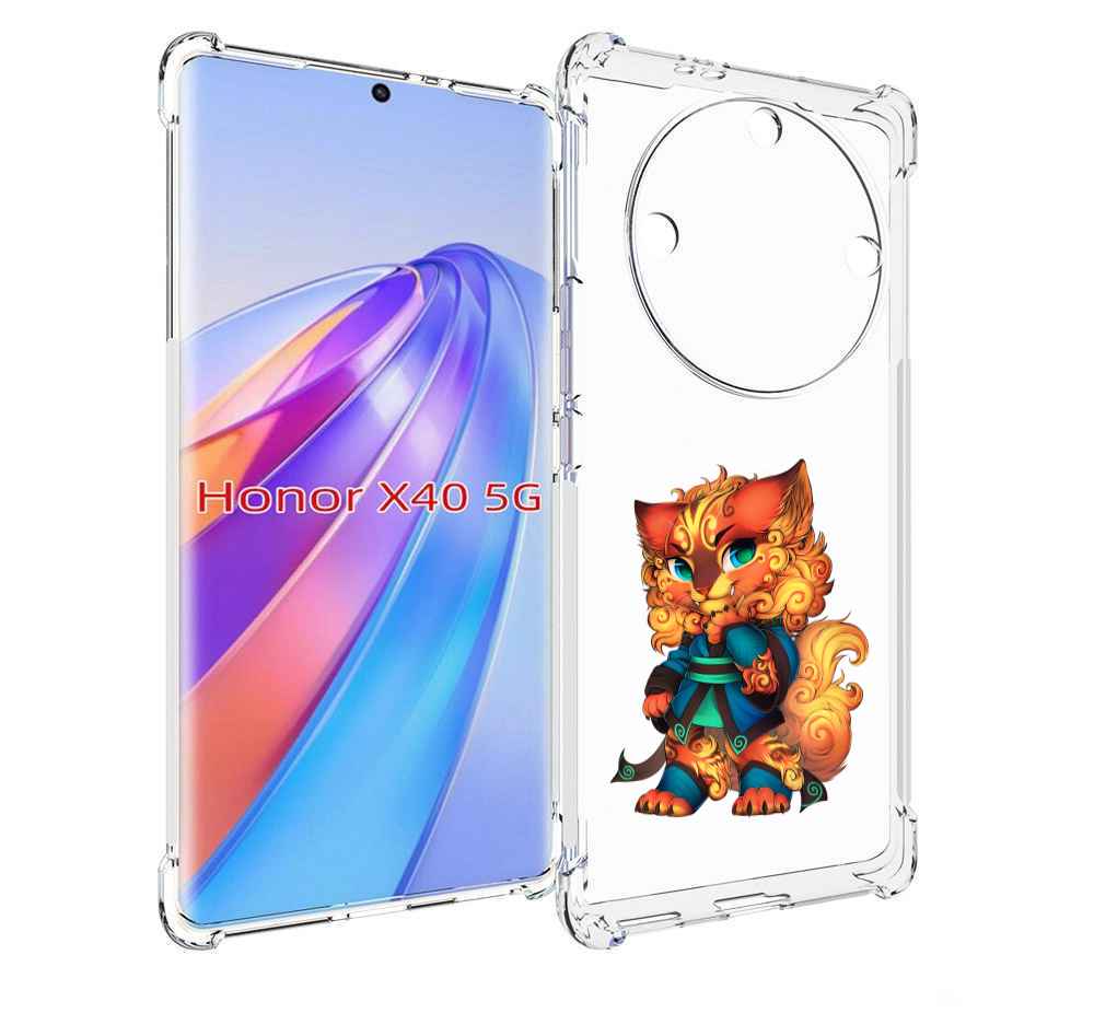 

Чехол MyPads золотой-кот для Honor X40, Прозрачный, Tocco