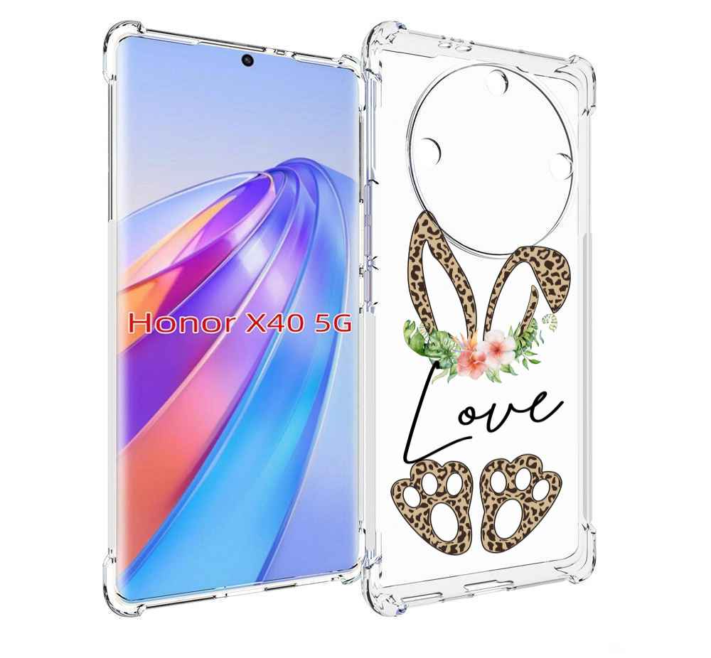 

Чехол MyPads золотые-лапки-и-ушки для Honor X40, Прозрачный, Tocco