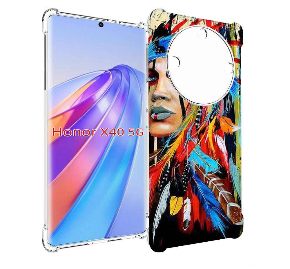 

Чехол MyPads индеец расписной для Honor X40, Прозрачный, Tocco
