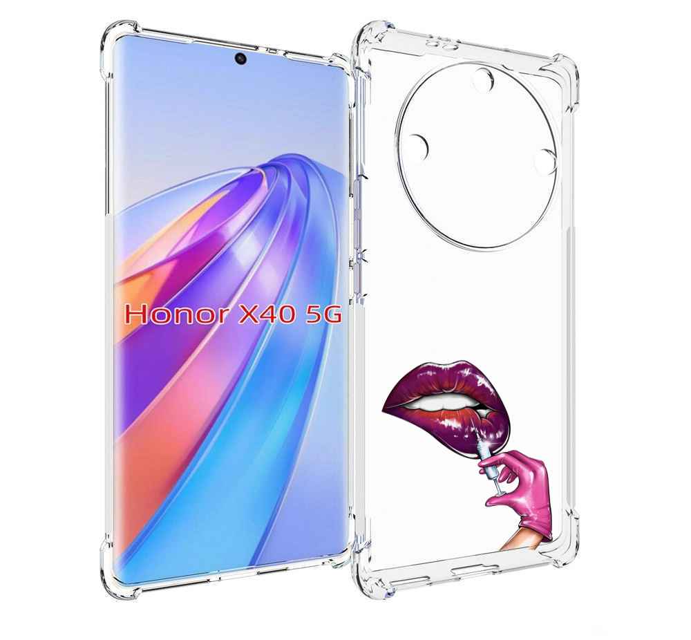 

Чехол MyPads качаем-губы для Honor X40, Прозрачный, Tocco