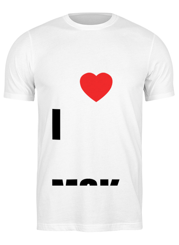 

Футболка мужская Printio I love msk белая M, Белый, I love msk