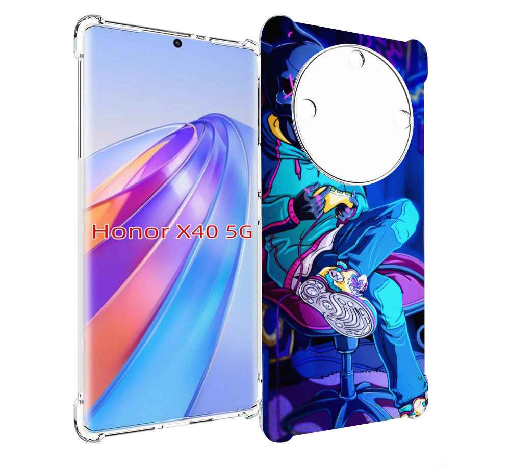 

Чехол MyPads киберпанк игрок для Honor X40, Прозрачный, Tocco