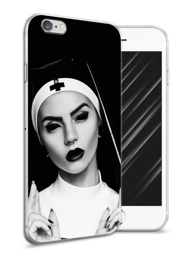 

Чехол Awog на Apple iPhone 6S / Айфон 6S "Черная монашка", Разноцветный, 0104S50-9