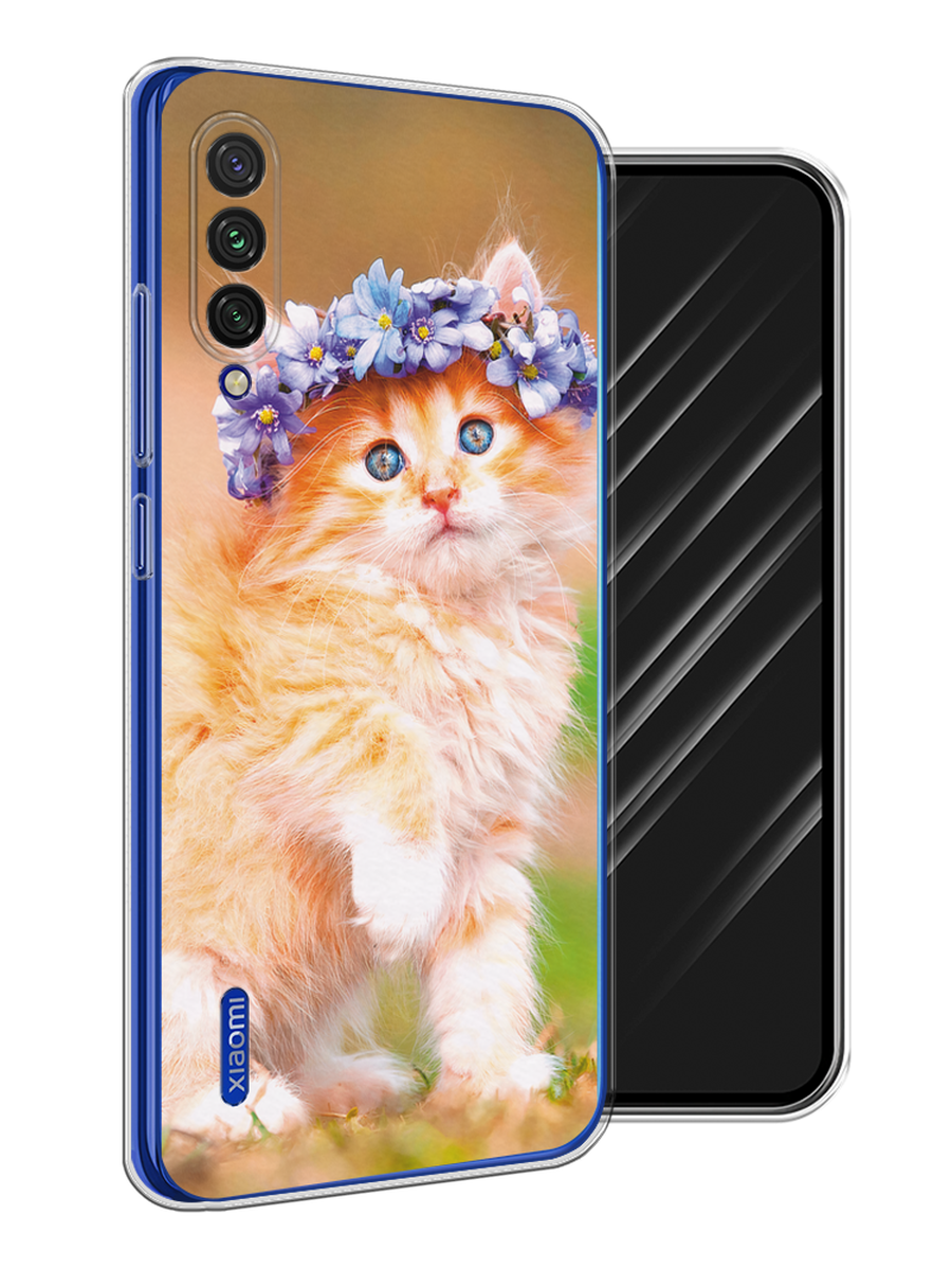 

Чехол Awog на Xiaomi Mi CC9E "Рыжий кот в венке", Разноцветный, 35950-1