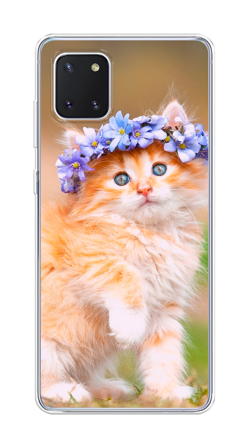 

Чехол Awog на Samsung Galaxy Note 10 Lite "Рыжий кот в венке", Разноцветный, 29150-1