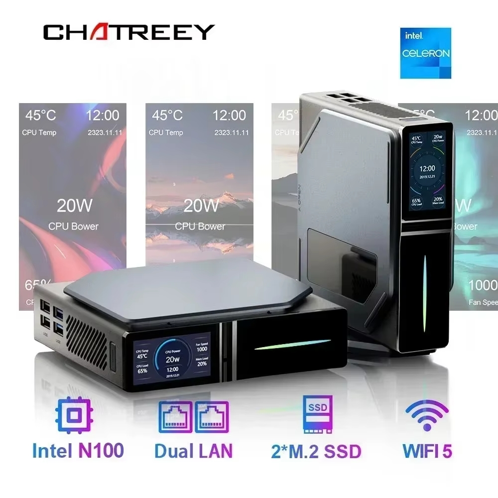 

Мини ПК Chatreey серый (VE261)