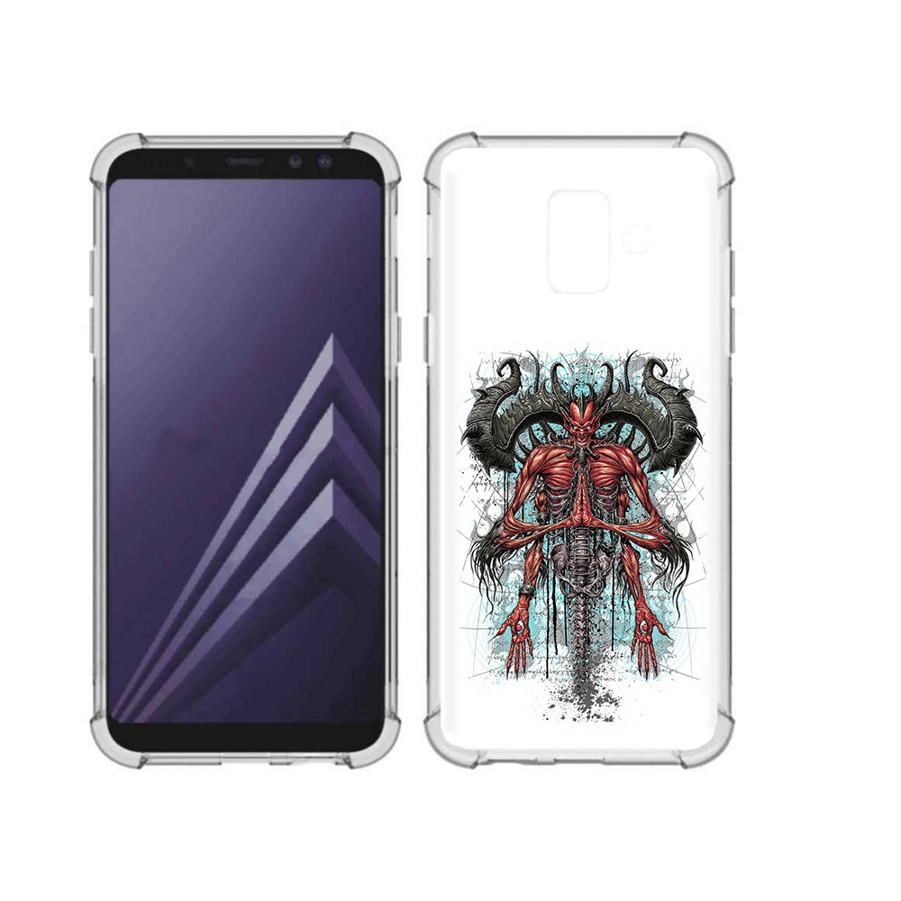 

Чехол MyPads Tocco для Samsung Galaxy A6 (2018) дьявол (PT111558.582.340), Прозрачный, Tocco
