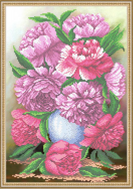 

Рисунок на ткани «Пионы»