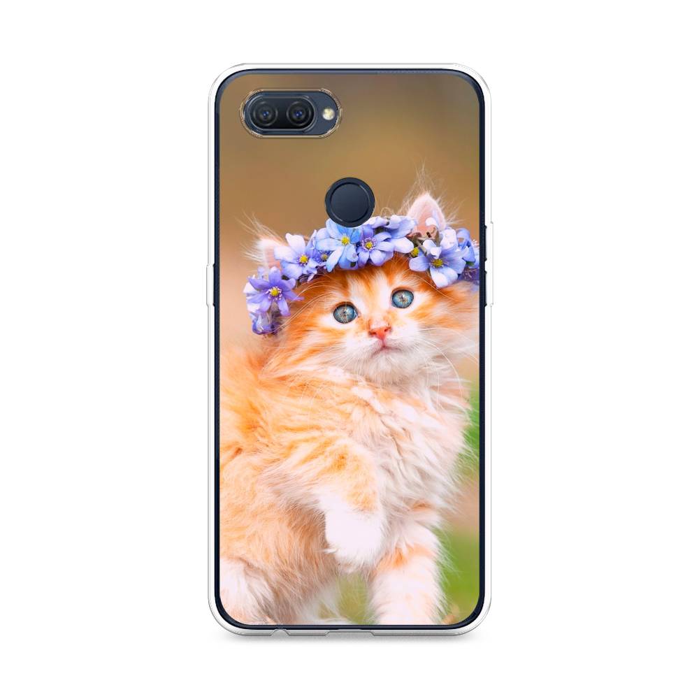 

Чехол Awog на Oppo A12 "Рыжий кот в венке", Разноцветный, 253450-1