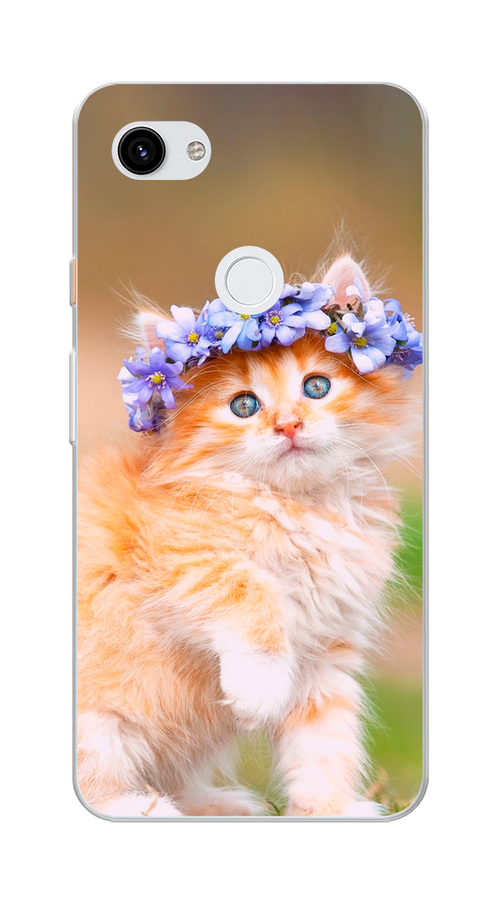 

Чехол Awog на Google Pixel 3A XL "Рыжий кот в венке", Разноцветный, 270450-1