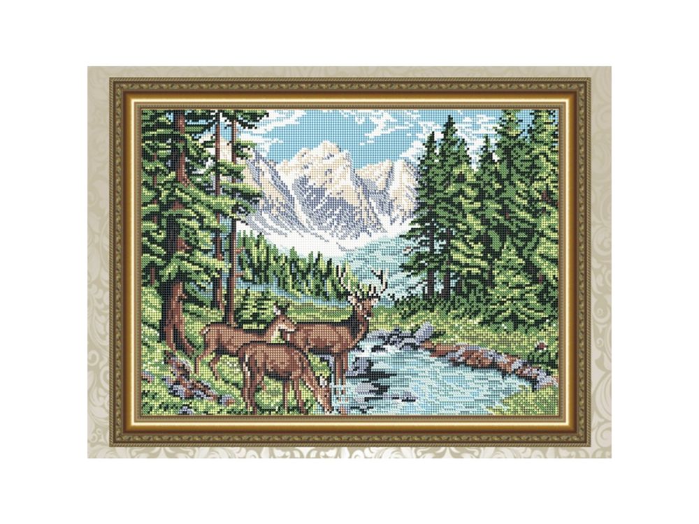 

Рисунок на ткани «Олени»