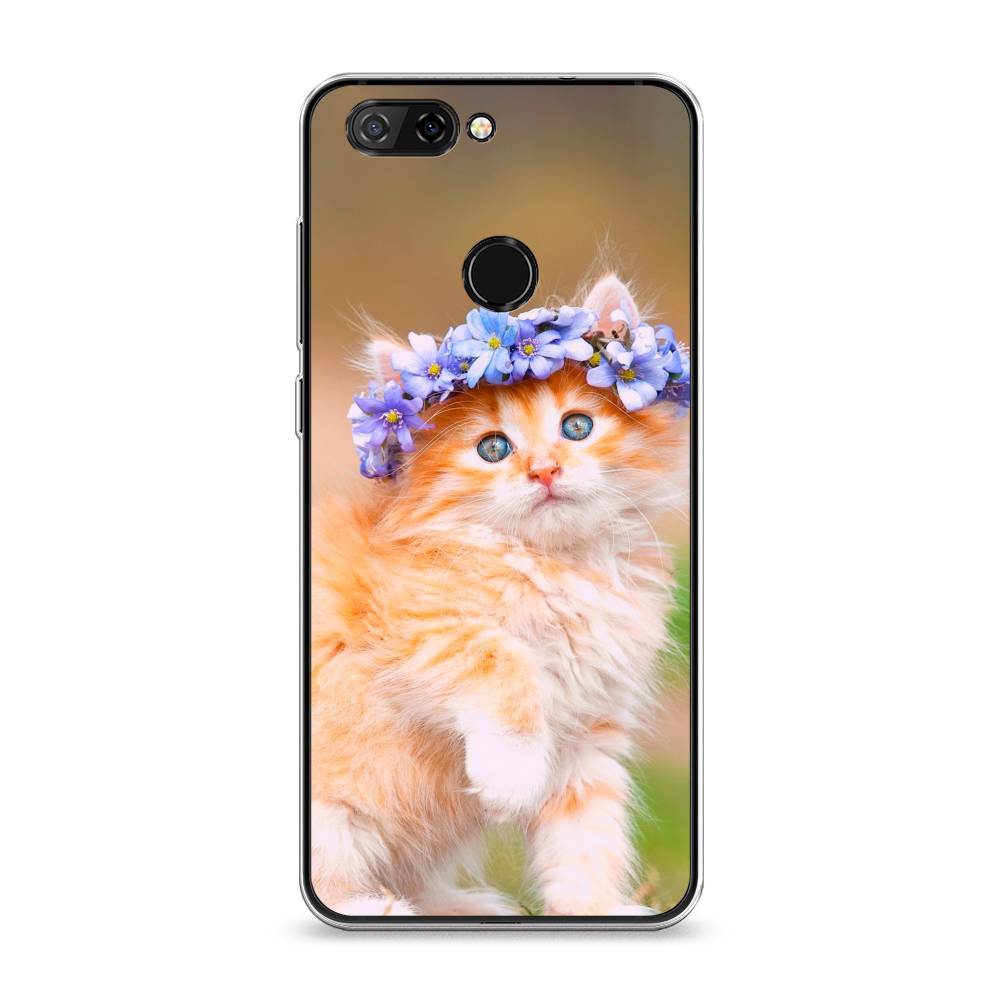 

Чехол Awog на ZTE Blade V9 / ЗТЕ Блэйд V9 "Рыжий кот в венке", Разноцветный, 132450-1