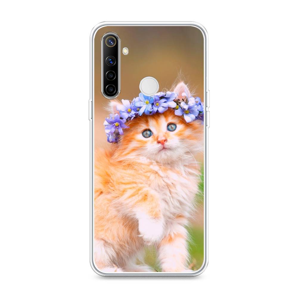

Чехол Awog на Realme 6i "Рыжий кот в венке", Разноцветный, 252950-1