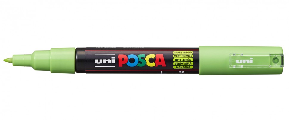 

Маркер Uni POSCA PC-1M 0,7мм овальный (зеленое яблоко (apple green) 72), Зеленый