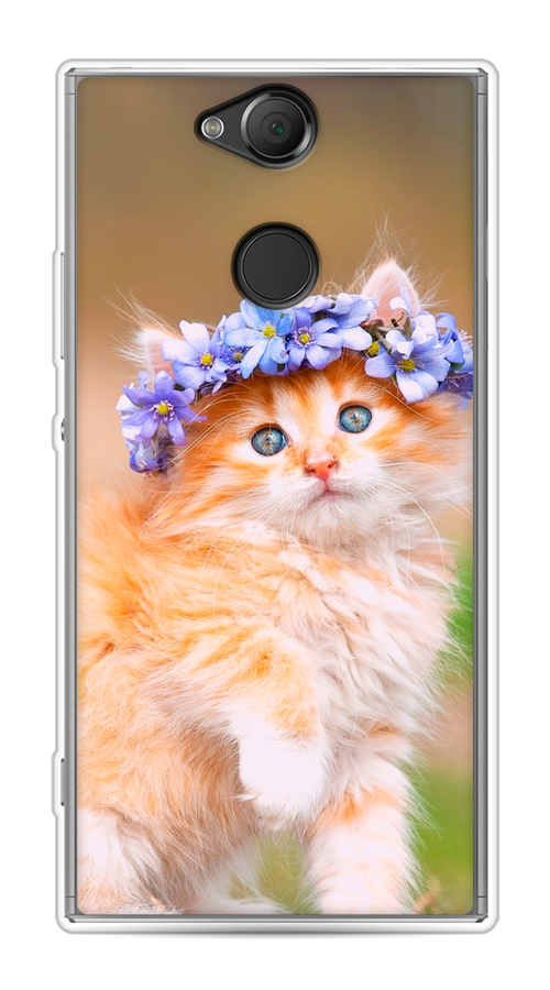 

Чехол Awog на Sony Xperia XA2 "Рыжий кот в венке", Разноцветный, 53150-1