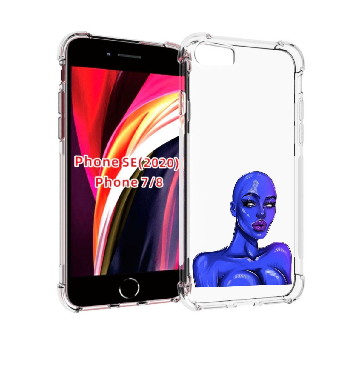 

Чехол MyPads инопланетянка для iPhone 7 4.7 / iPhone 8 / iPhone SE 2 (2020), Прозрачный, Tocco