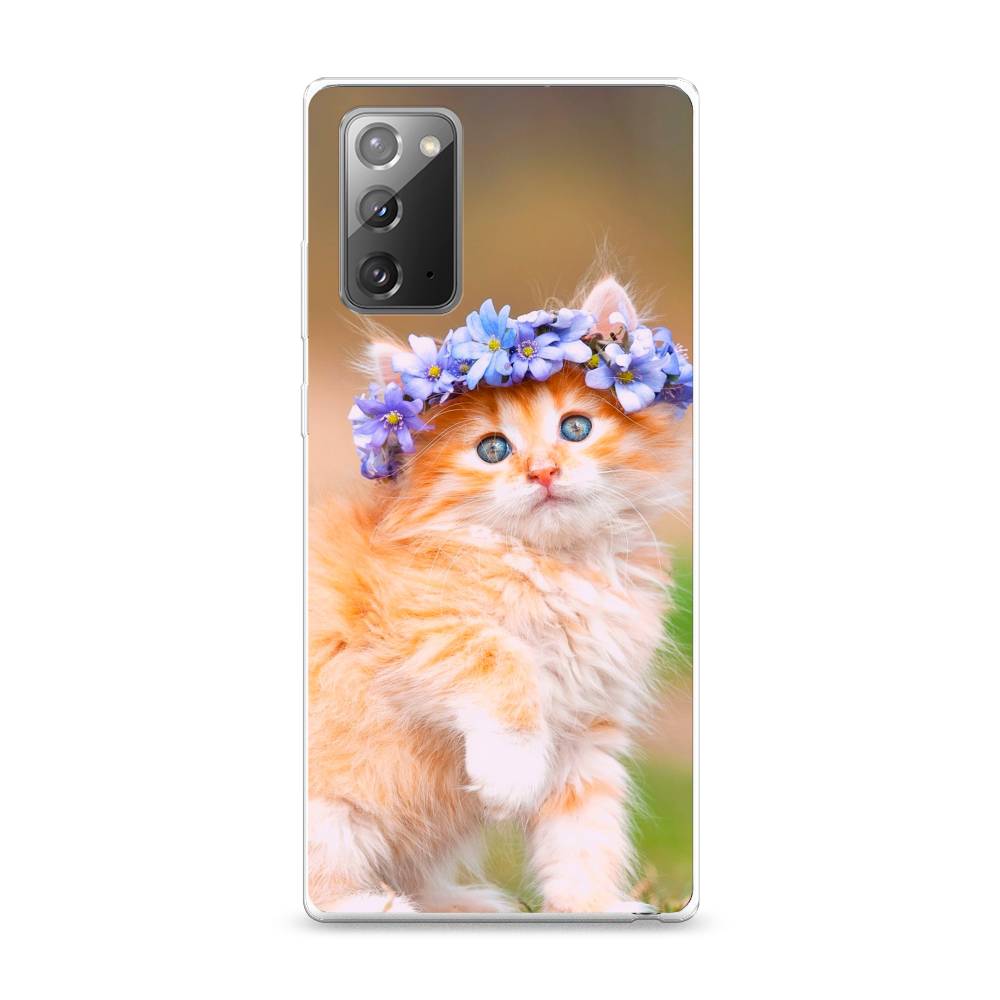 

Чехол Awog на Samsung Galaxy Note 20 / Самсунг Note 20 "Рыжий кот в венке", Разноцветный, 2100950-1