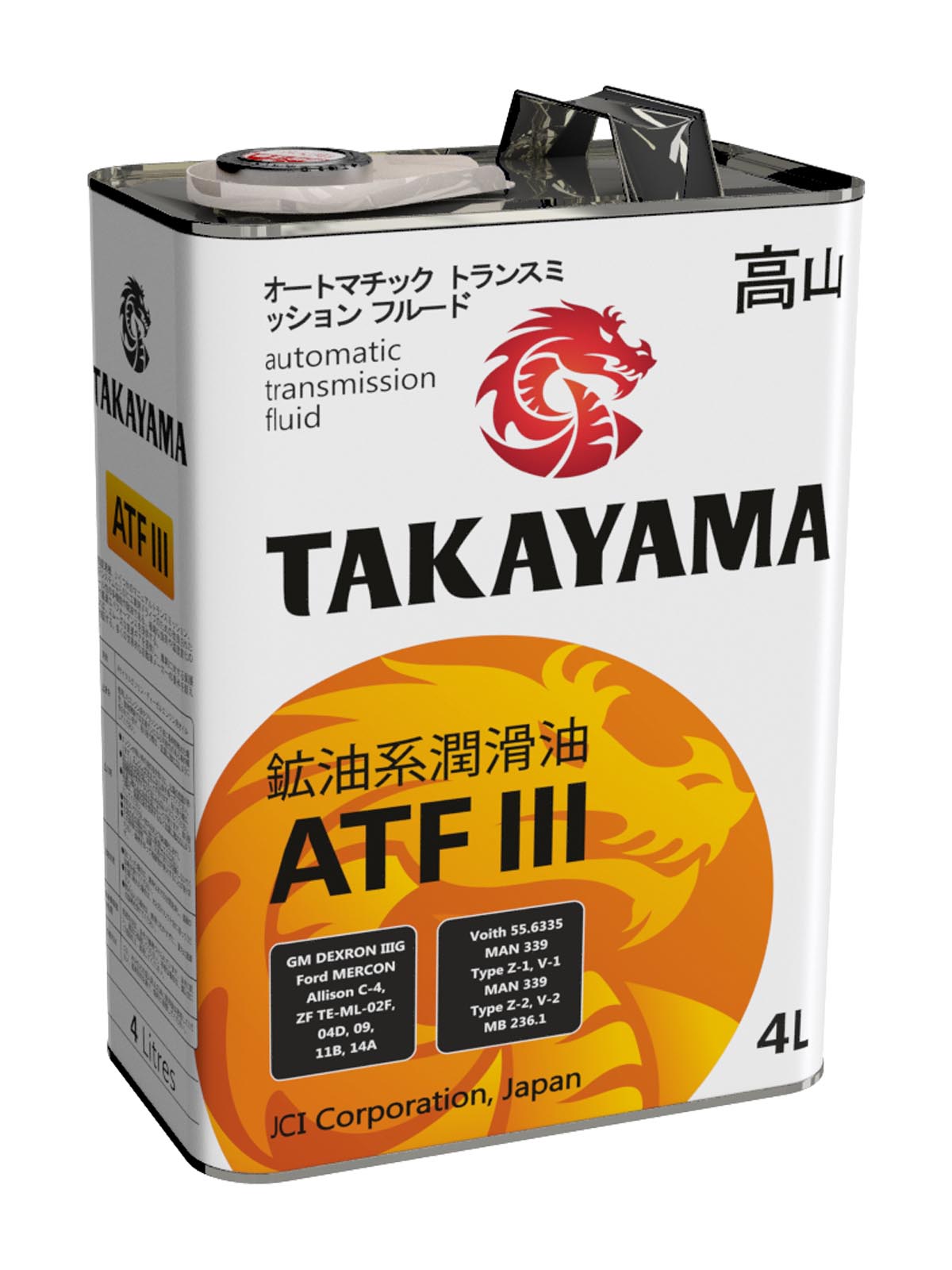 фото Масло трансмиссионное takayama atf lll 4л