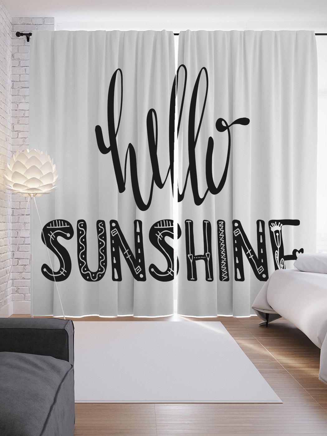 

Шторы JoyArty с фотопечатью "Графическое приветствие" из сатена, 290х265 см, Графическое приветствие