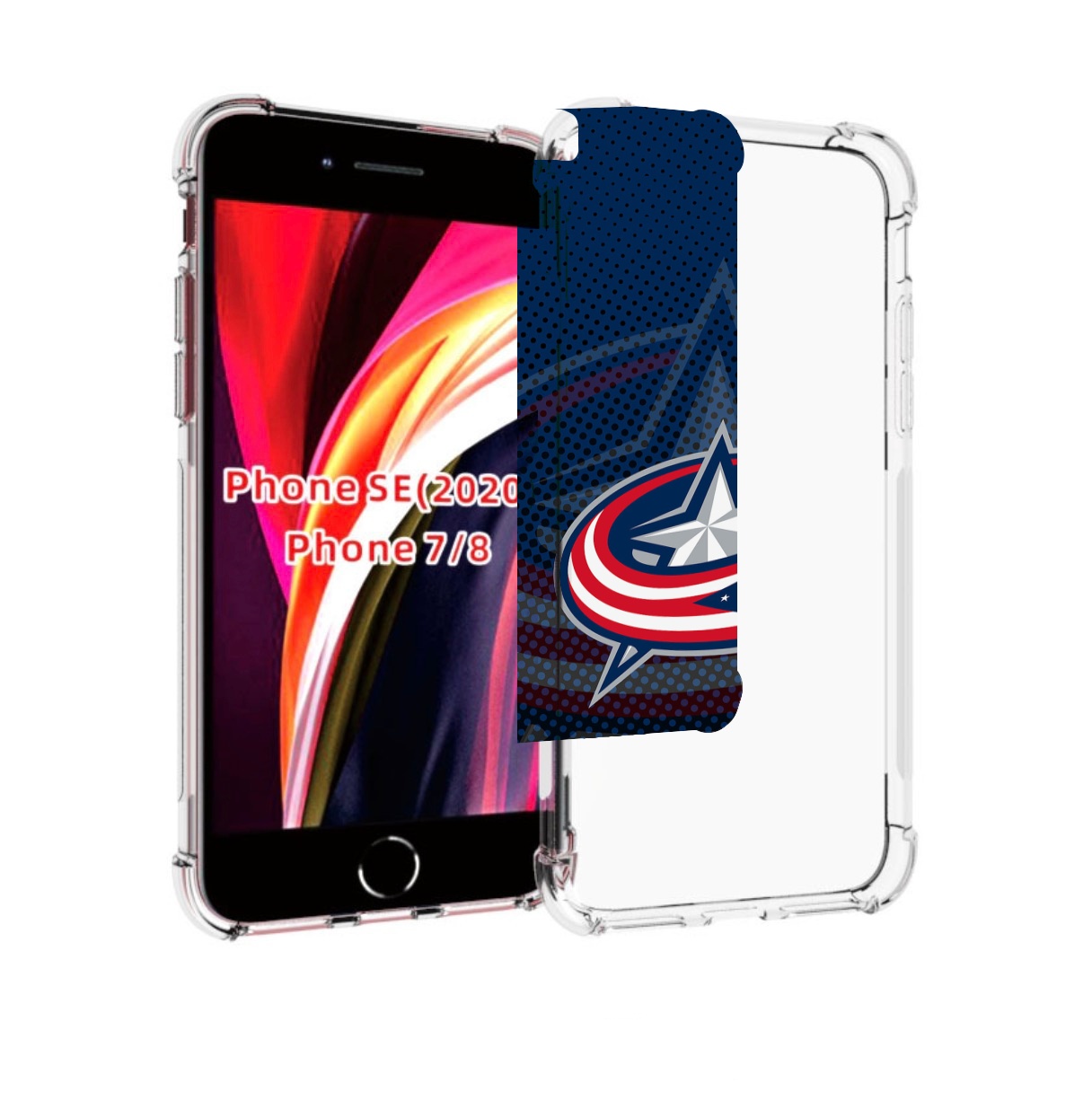 

Чехол MyPads коламбус блю джекетс для iPhone 7 4.7 / iPhone 8 / iPhone SE 2 (2020), Прозрачный, Tocco