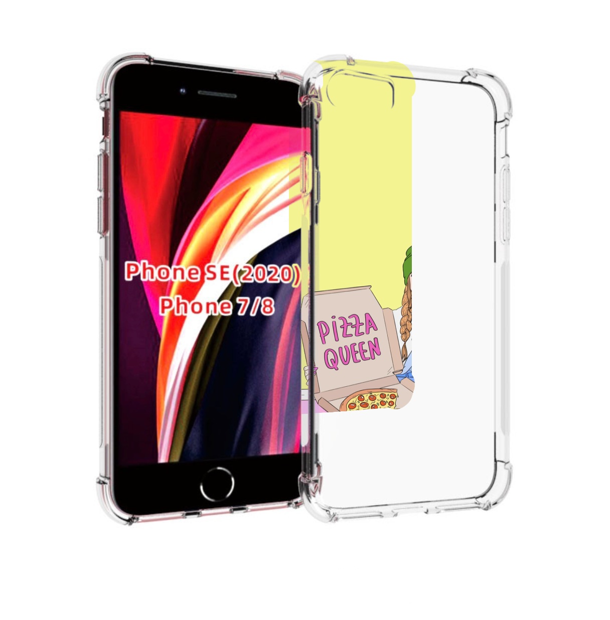 

Чехол MyPads королева-пиццы женский для iPhone 7 4.7 / iPhone 8 / iPhone SE 2 (2020), Прозрачный, Tocco