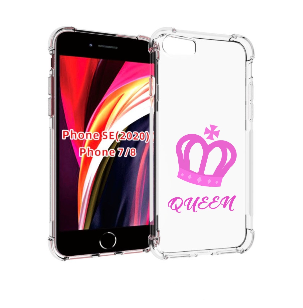 

Чехол MyPads корона-королевы-розовый для iPhone 7 4.7 / iPhone 8 / iPhone SE 2 (2020), Прозрачный, Tocco
