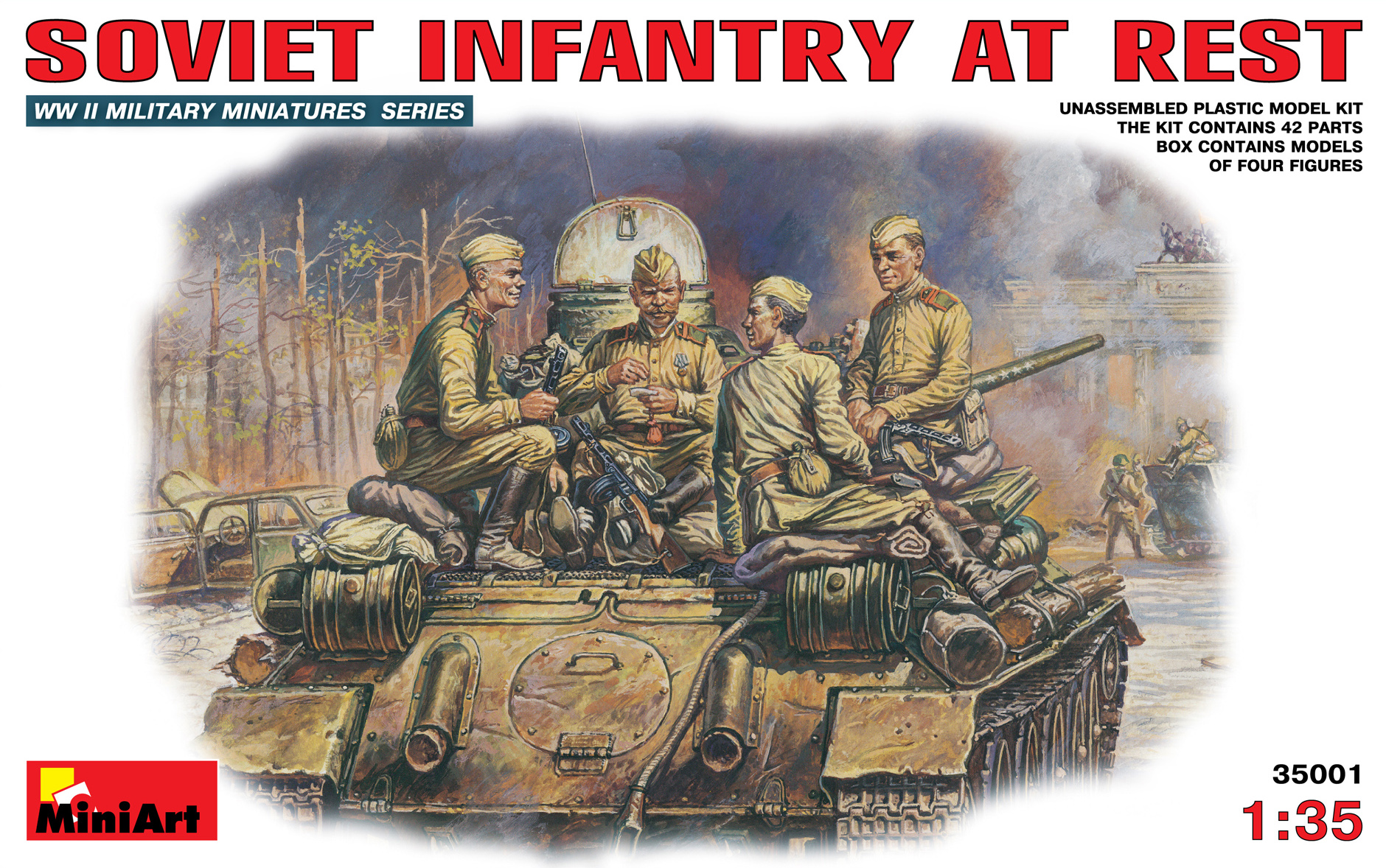 

Сборная модель MiniArt 1/35 Советская пехота на отдыхе (1943- 1945 гг.) 35001